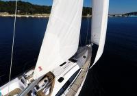sailing yacht sails teak deck sailboat elan 45 impression sailing yacht